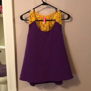 purple and gold tank